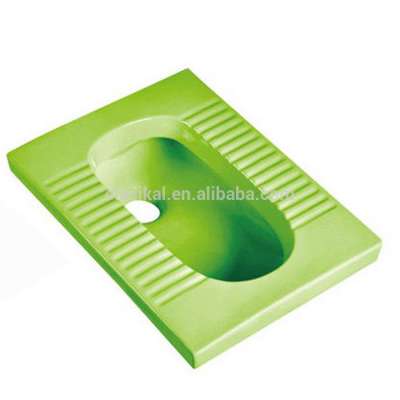 Bathroom sanitary ware ceramic green fashionable squatting pan