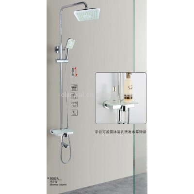 Bathroom shower with shelf new design thermostatic bath shower mixer prices