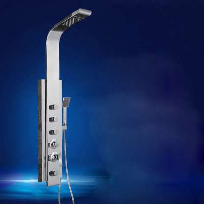 Modern bathroom bath rain stainless steel shower panel